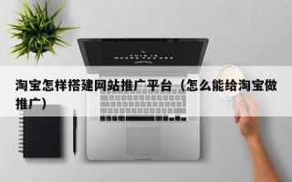 丽水淘宝怎样搭建网站推广平台（怎么能给淘宝做推广）